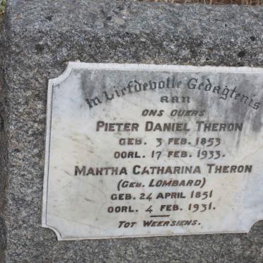 THERON Pieter Daniel 1853-1933 &amp; Martha Catharina LOMBARD 1851-1931
