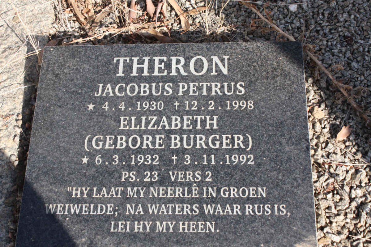 THERON :: NAUDE :: BURGER