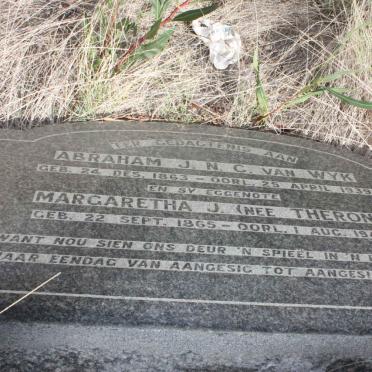 WYK Abraham J.N.C., van 1863-1939 &amp; Margaretha J. THERON 1865-1945