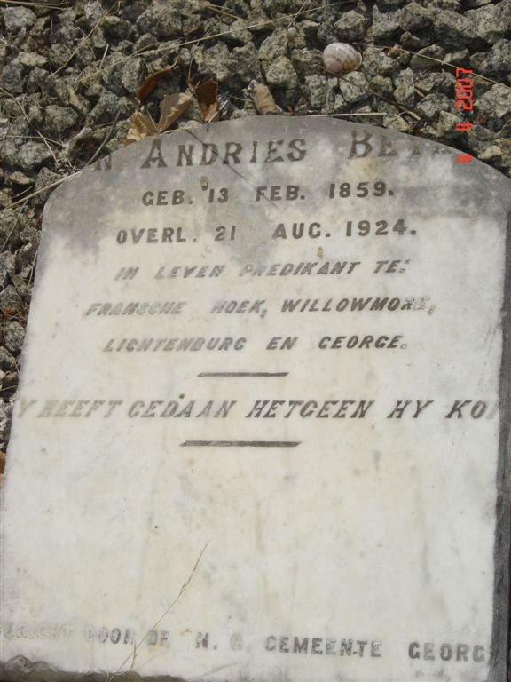 BEYERS Jan Andries 1859-1924