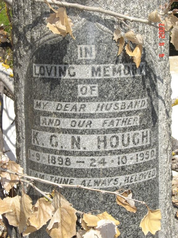HOUGH K.G.N. 1898-1950