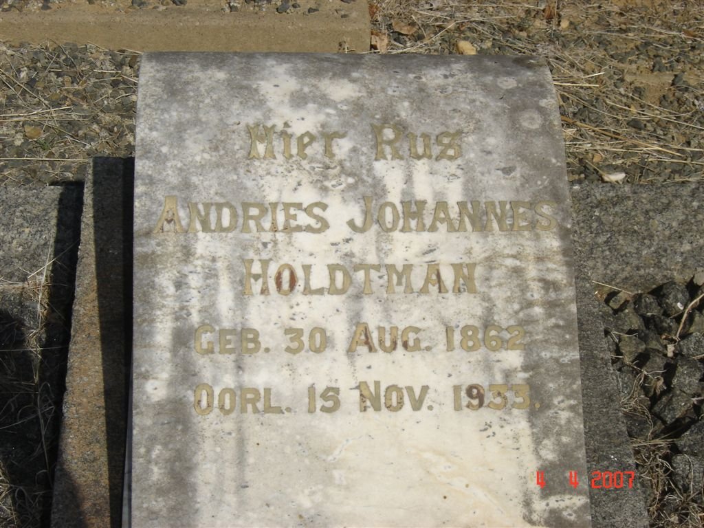 HOLDTMAN Andries Johannes 1862-1933