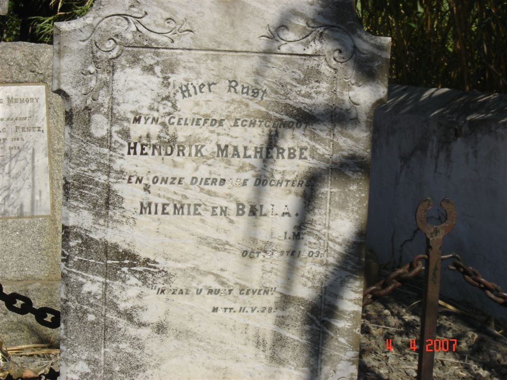 MALHERBE Hendrik :: MALHERBE Miemie :: MALHERBE Bella