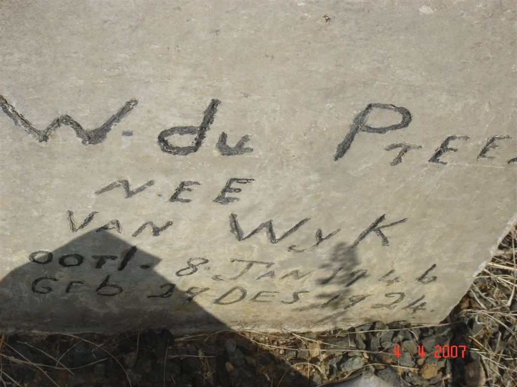PREEZ W., du nee VAN WYK 1924-1946