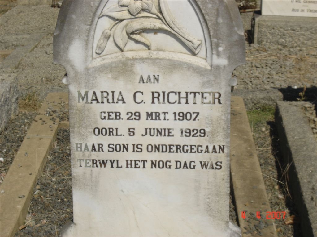 RICHTER Maria C. 1907-1929