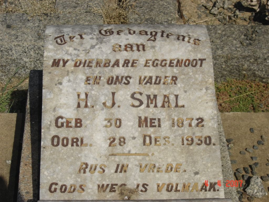 SMAL H.J. 1872-1930