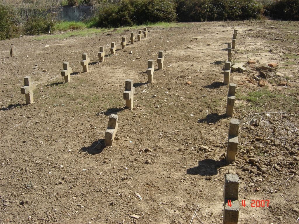 7. Overview of unmarked graves before improvements