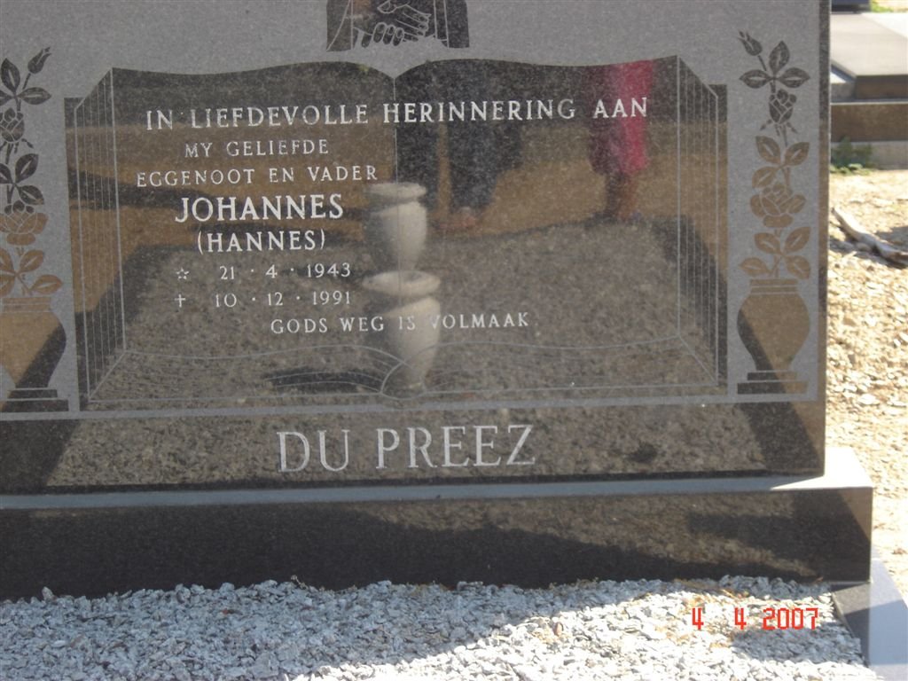 PREEZ Johannes, du 1943-1991