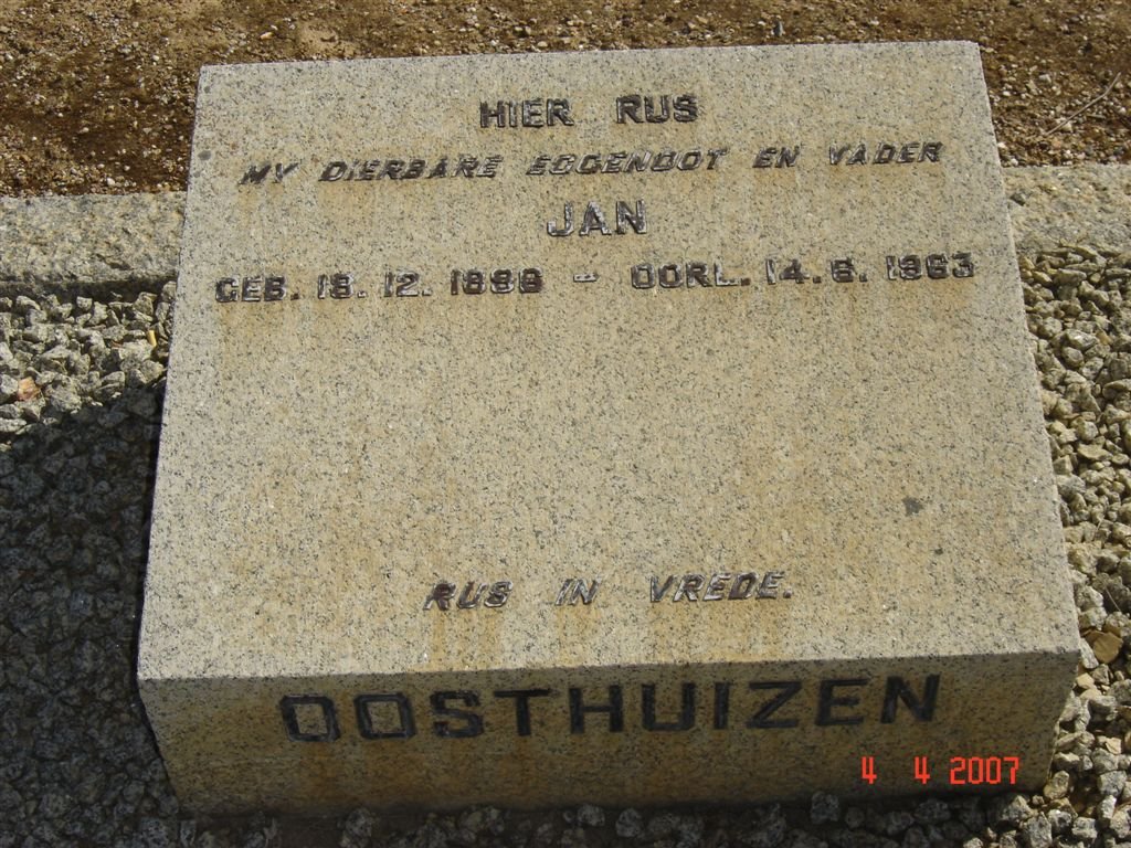 OOSTHUIZEN Jan 1888-1963