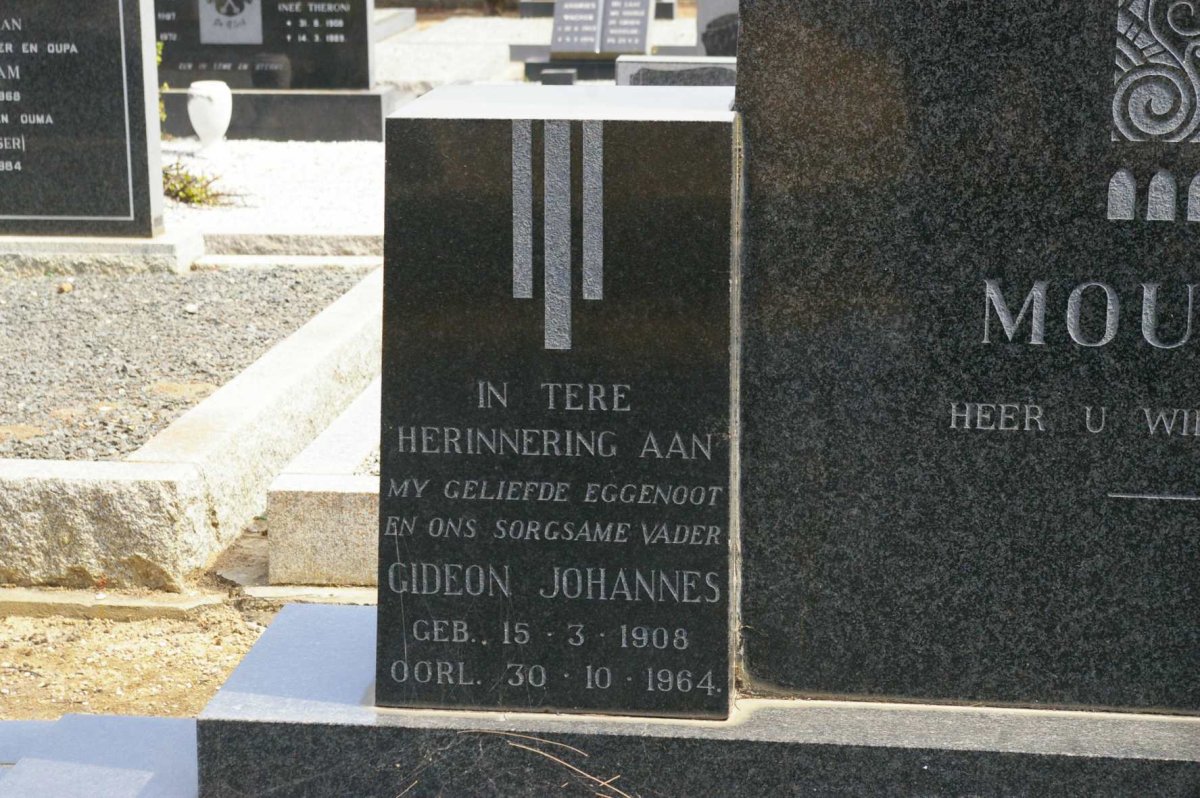 MOUTON Gideon Johannes 1908-1964