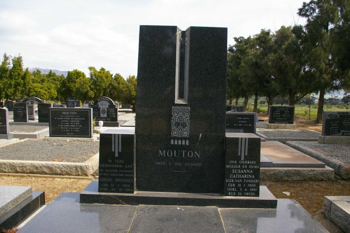 MOUTON Gideon Johannes 1908-1964 &amp; Susanna Catharina VAN TONDER 1908-1981