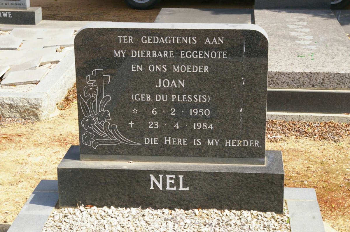 NEL Joan nee DU PLESSIS 1950-1984