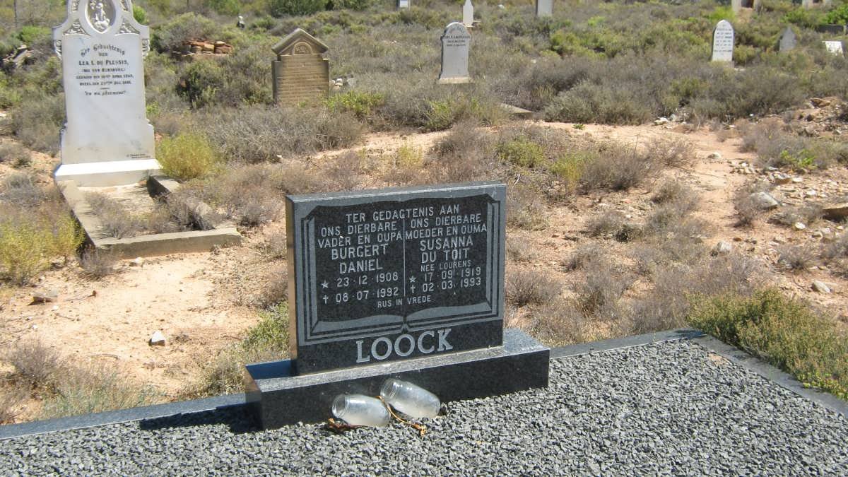 LOOCK Burgert Daniel 1908-1992 &amp; Susanna du Toit LOURENS 1919-1993