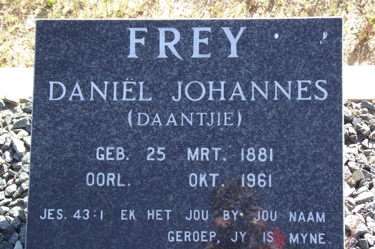 FREY Daniel Johannes 1881-1961