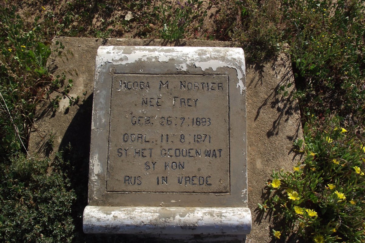 NORTIER Jacoba M. nee FREY 1893-1971