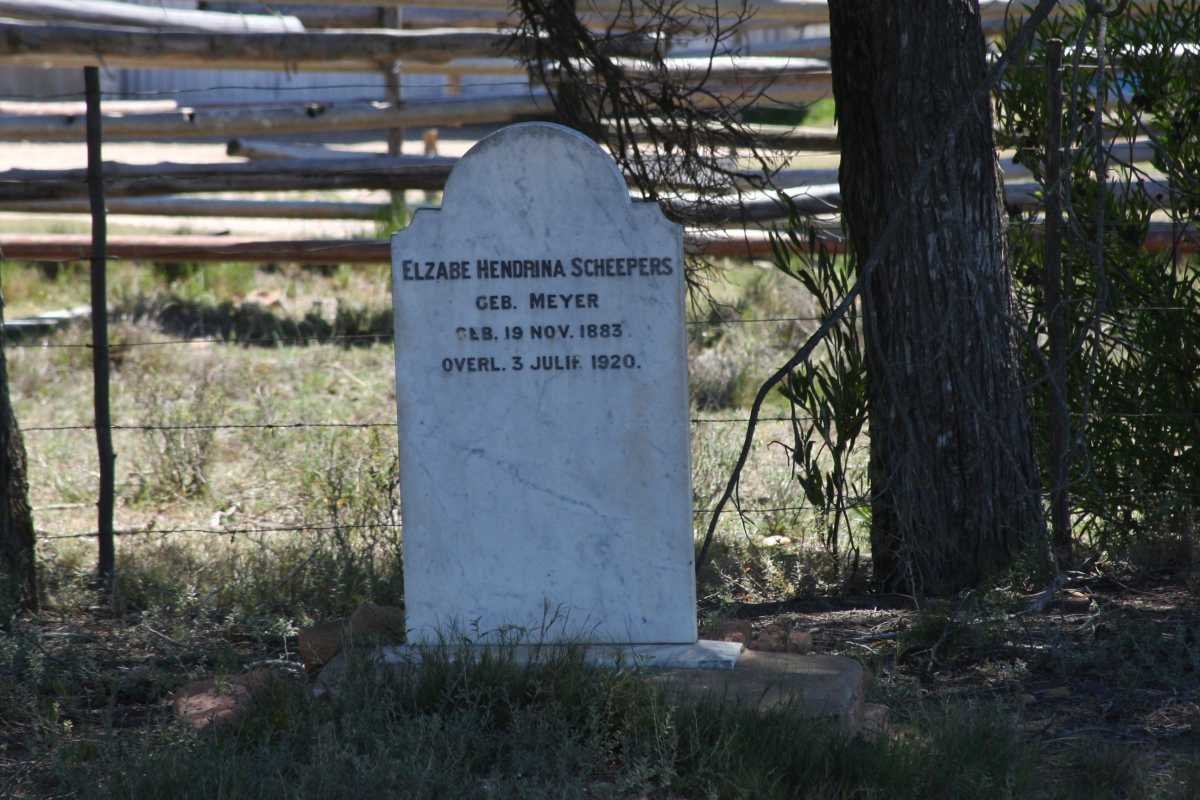 SCHEEPERS Elzabe Hendrina nee MEYER 1883-1920