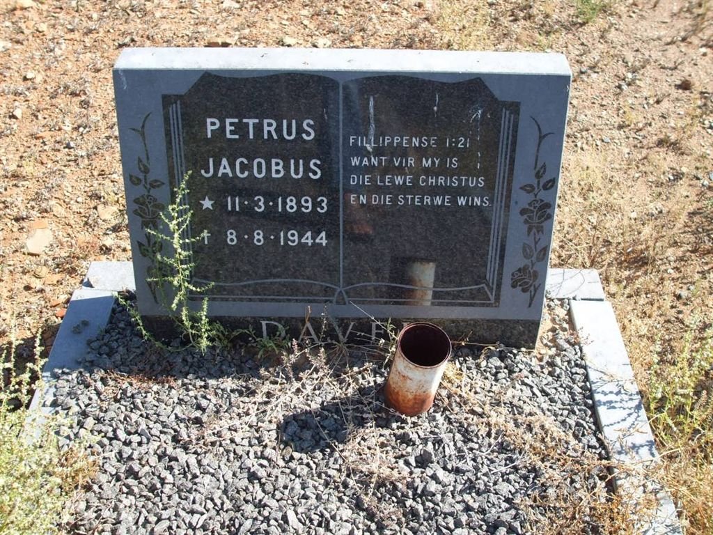 DAVEL Petrus Jacobus 1893-1944
