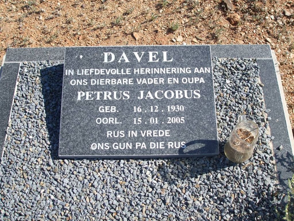 DAVEL Petrus Jacobus 1930-2005