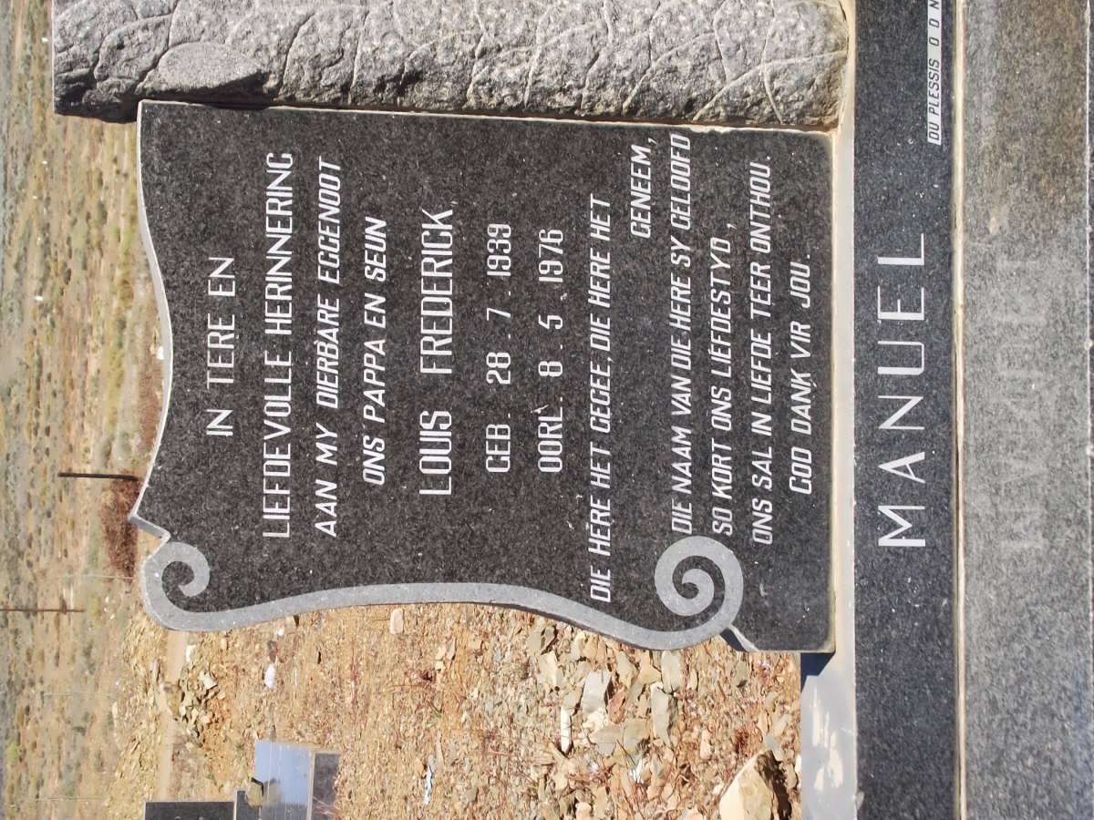 MANUEL Louis Frederick 1939-1976