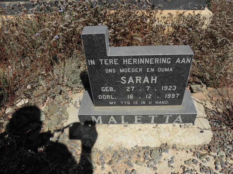 MALETTA Sarah 1923-1997