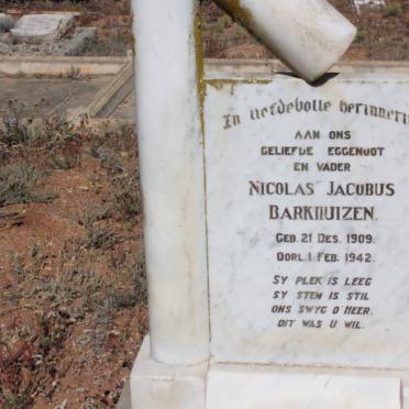 BARKHUIZEN Nicolas Jacobus 1909-1942