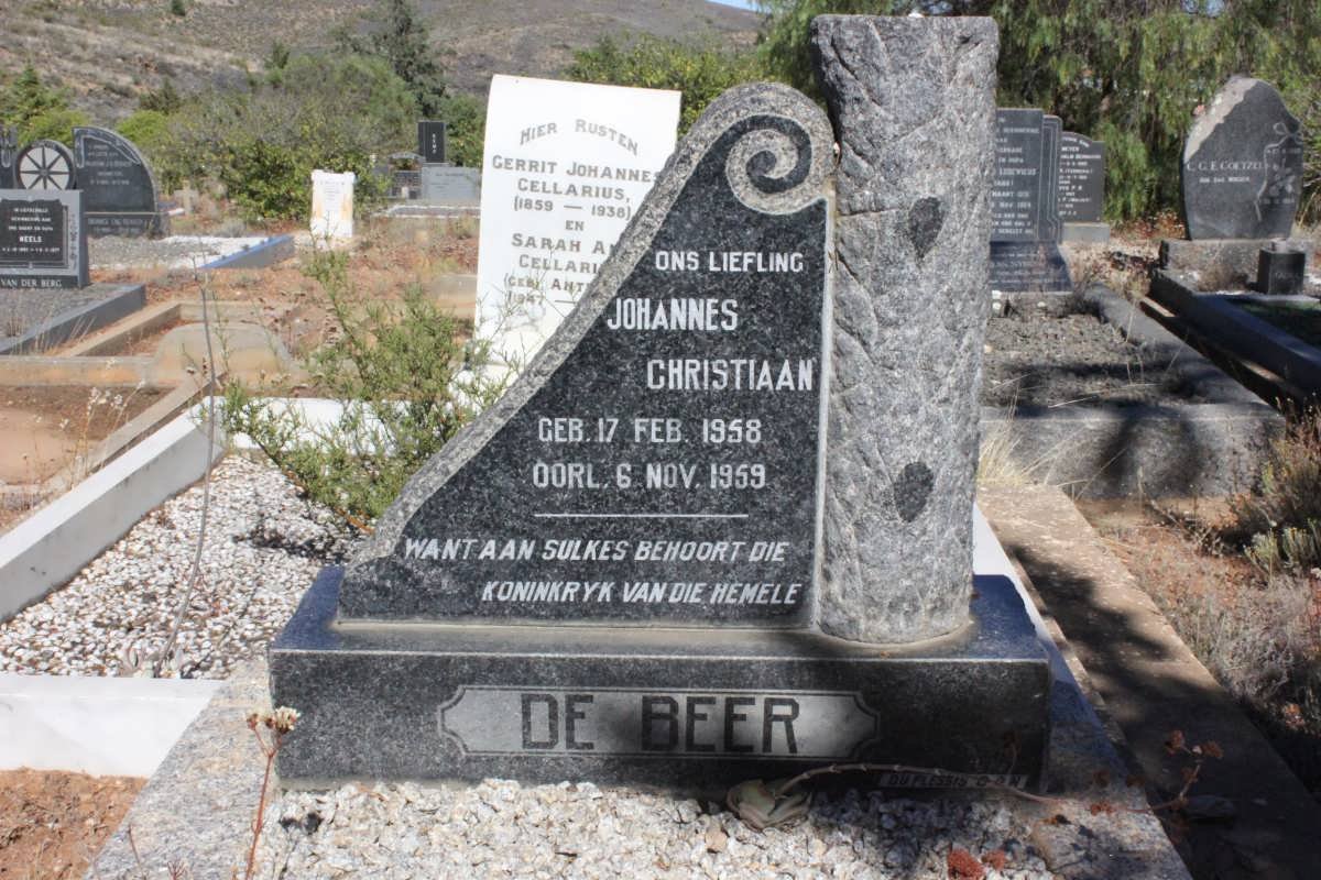 BEER Johannes Christiaan, de 1958-1959