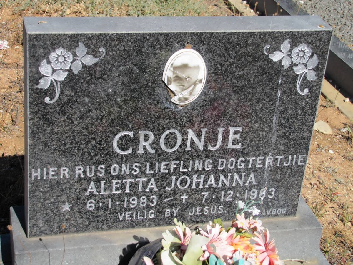 CRONJE Aletta Johanna 1983-1983
