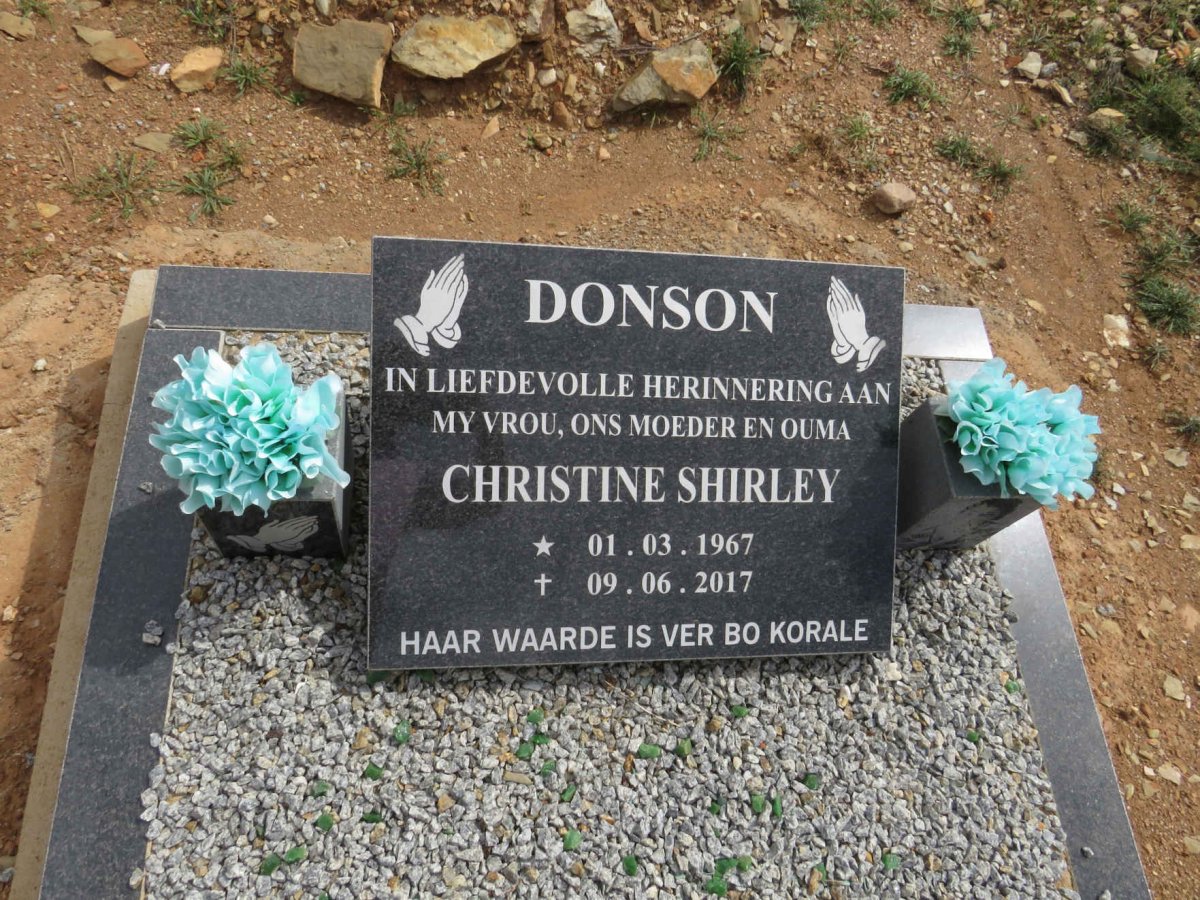 DONSON Christine Shirley 1967-2017