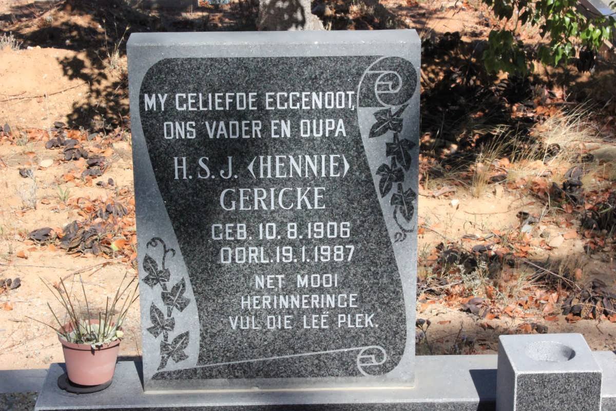 GERICKE H.S.J. 1906-1987