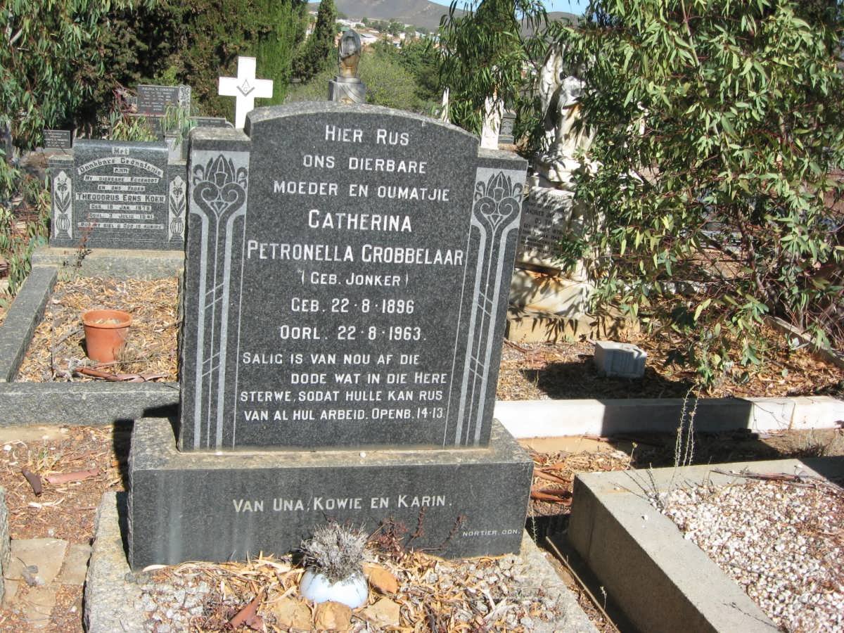 GROBBELAAR Catherina Petronella nee JONKER 1896-1963