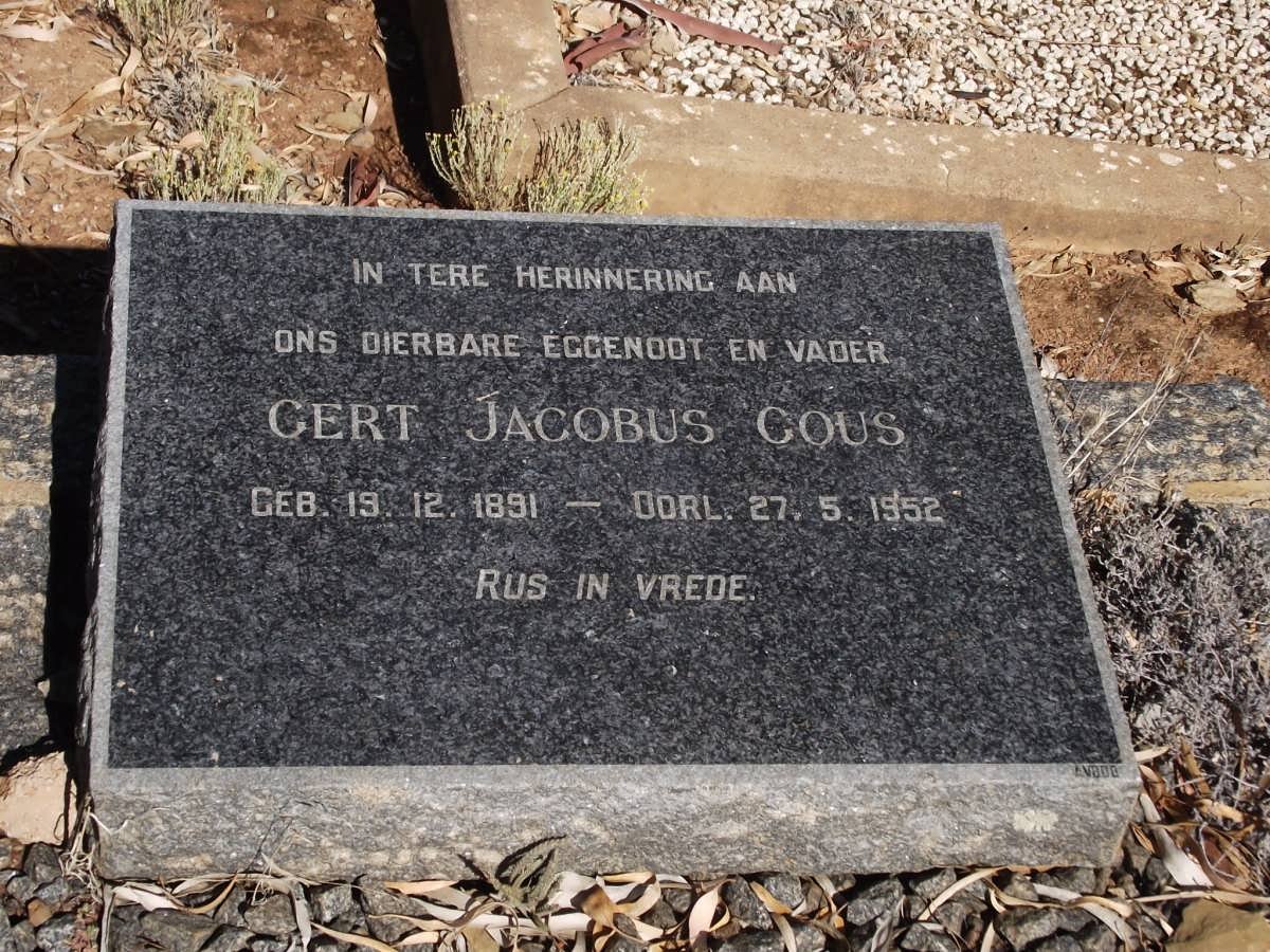 GOUS Gert Jacobus 1891-1952