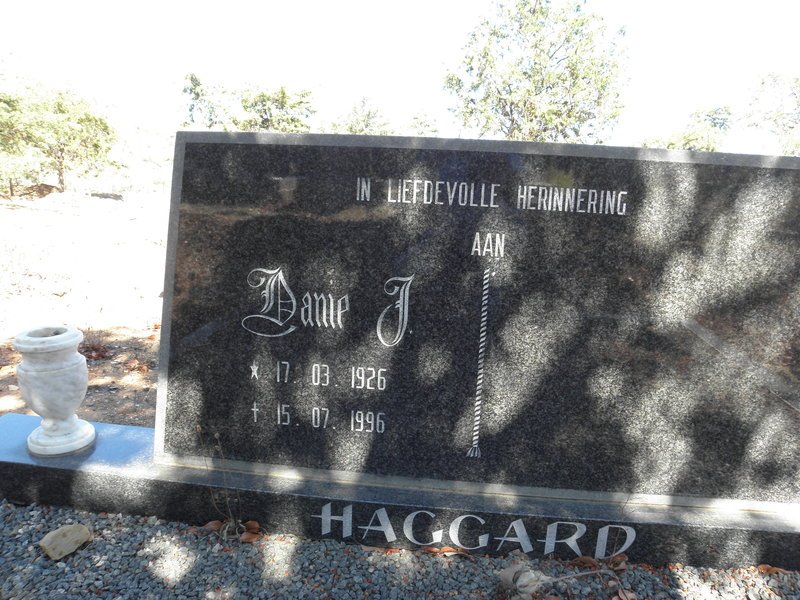 HAGGARD Danie J. 1926-1996