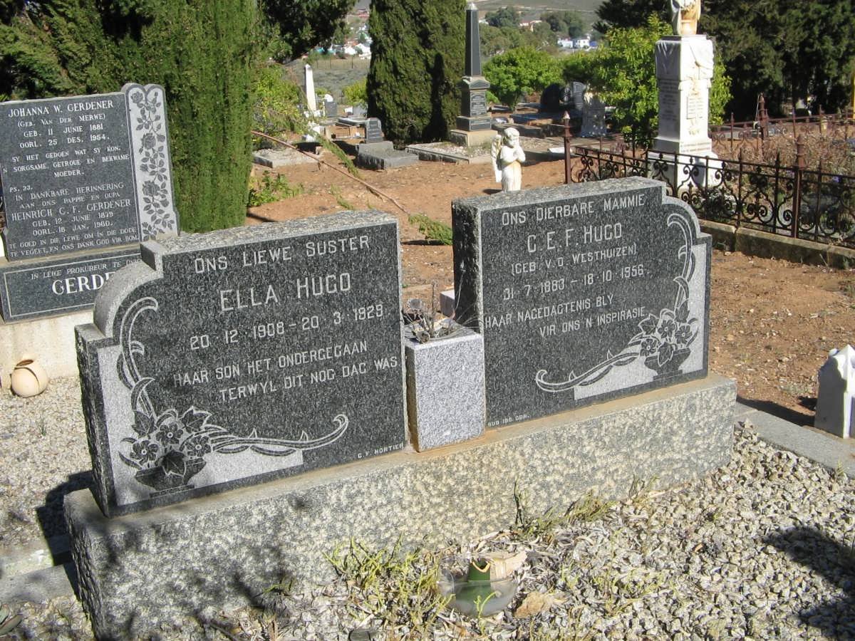 HUGO Ella 1908-1928 :: HUGO C.E.F. nee v.d. WESTHUIZEN 1883-1956