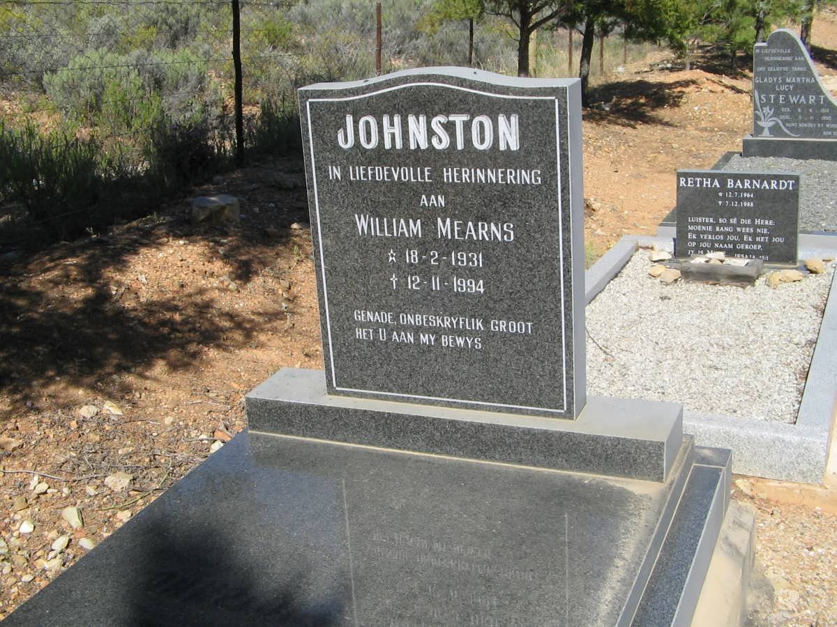JOHNSTON William Mearns 1931-1994