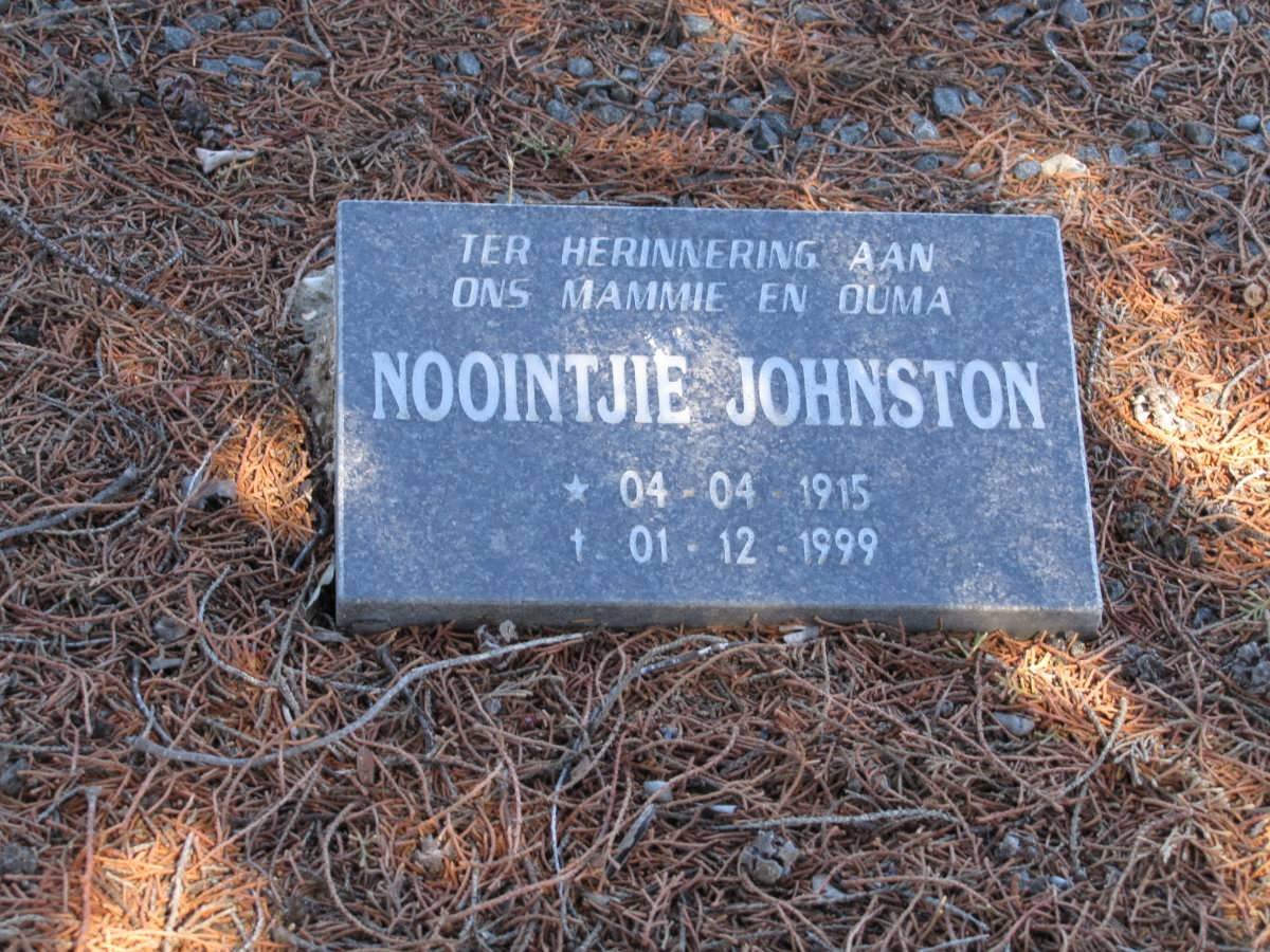 JOHNSTON Noointjie 1915-1999