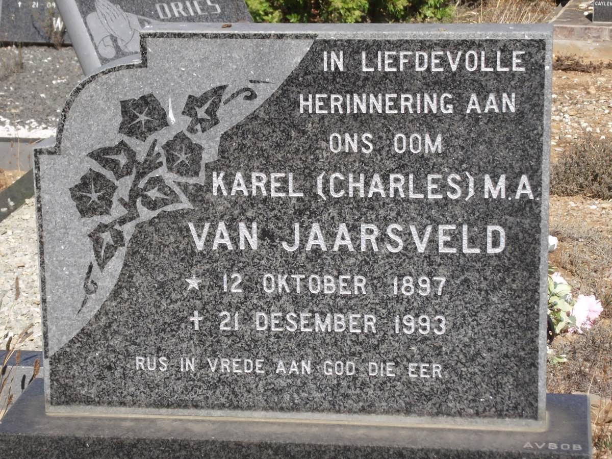 JAARSVELD Karel M.A. van 1897-1993
