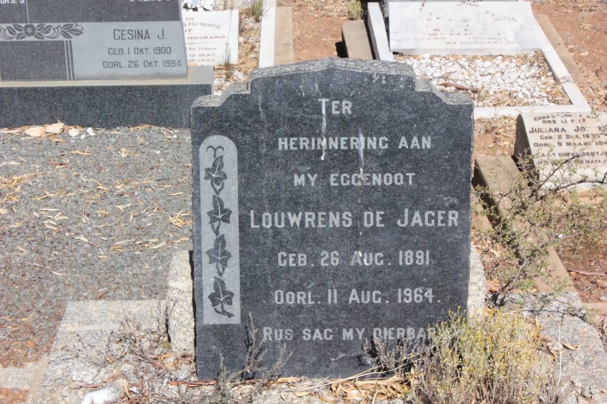 JAGER Louwrens, de 1891-1964