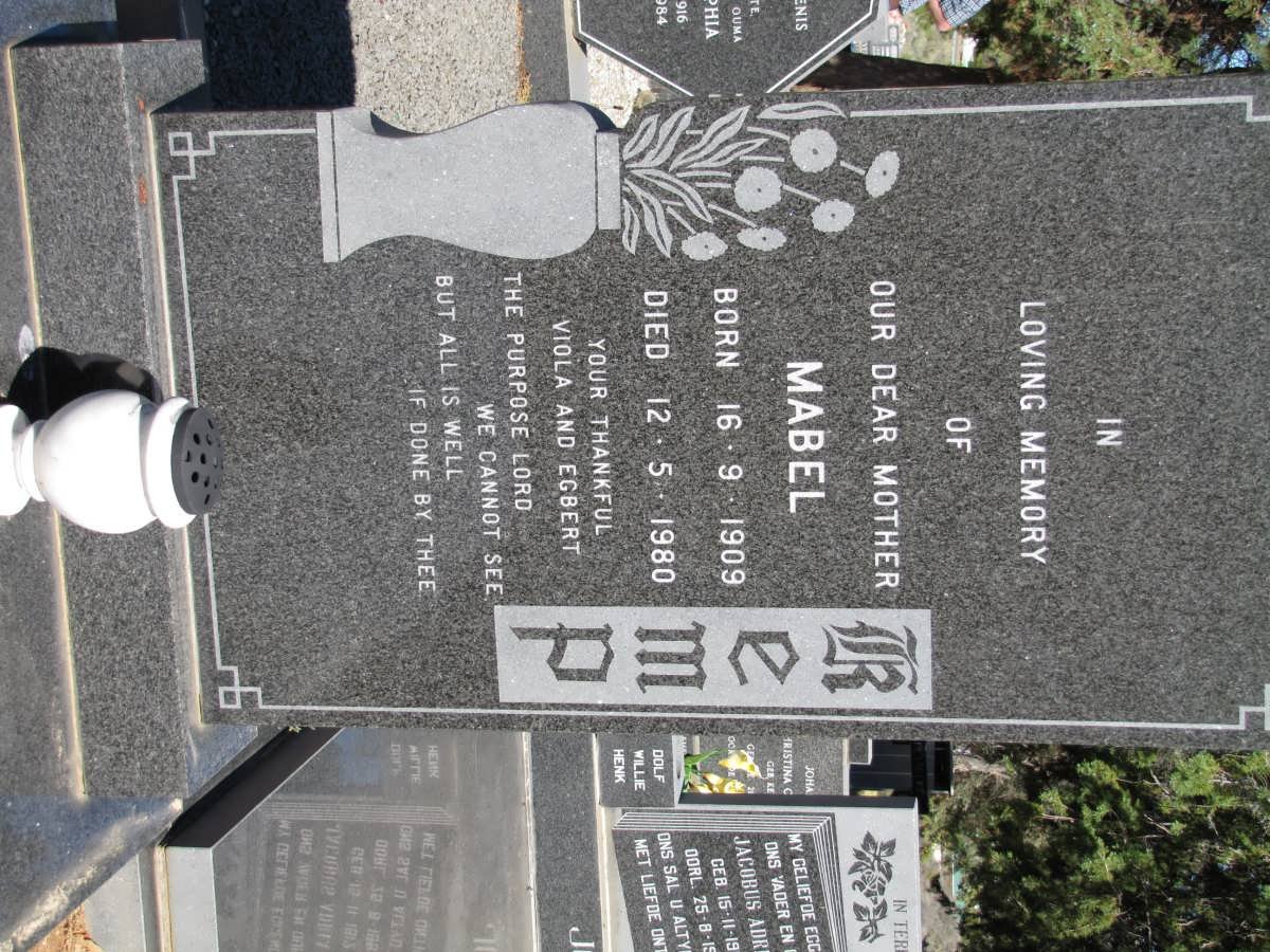 KEMP Mabel 1909-1980