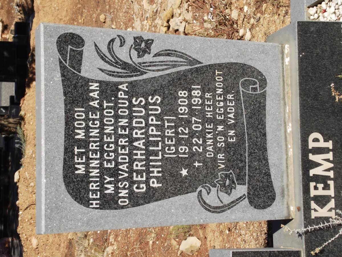KEMP Gerhardus Phillippus 1908-1981