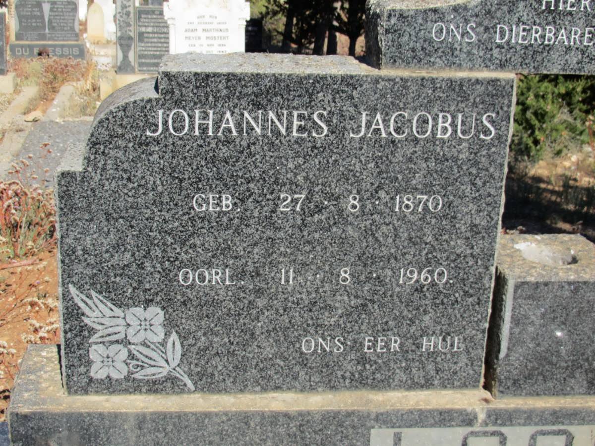 LOOCK Johannes Jacobus 1870-1960 &amp; Anna Catharina van der WESTHUIZEN 1880-1972