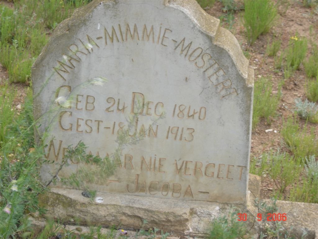 MOSTERT Maria Mimmie 1840-1913