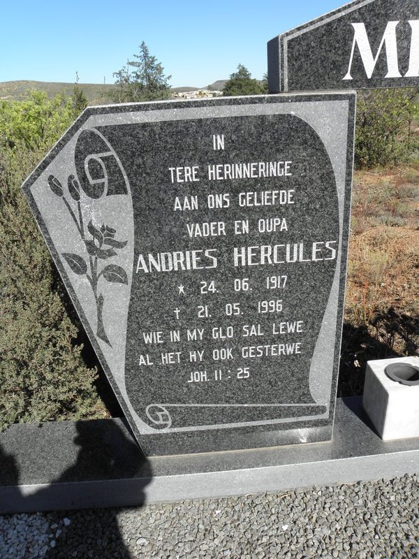 MEYER Andries Hercules 1917-1996 &amp; Emmie 1924-1995