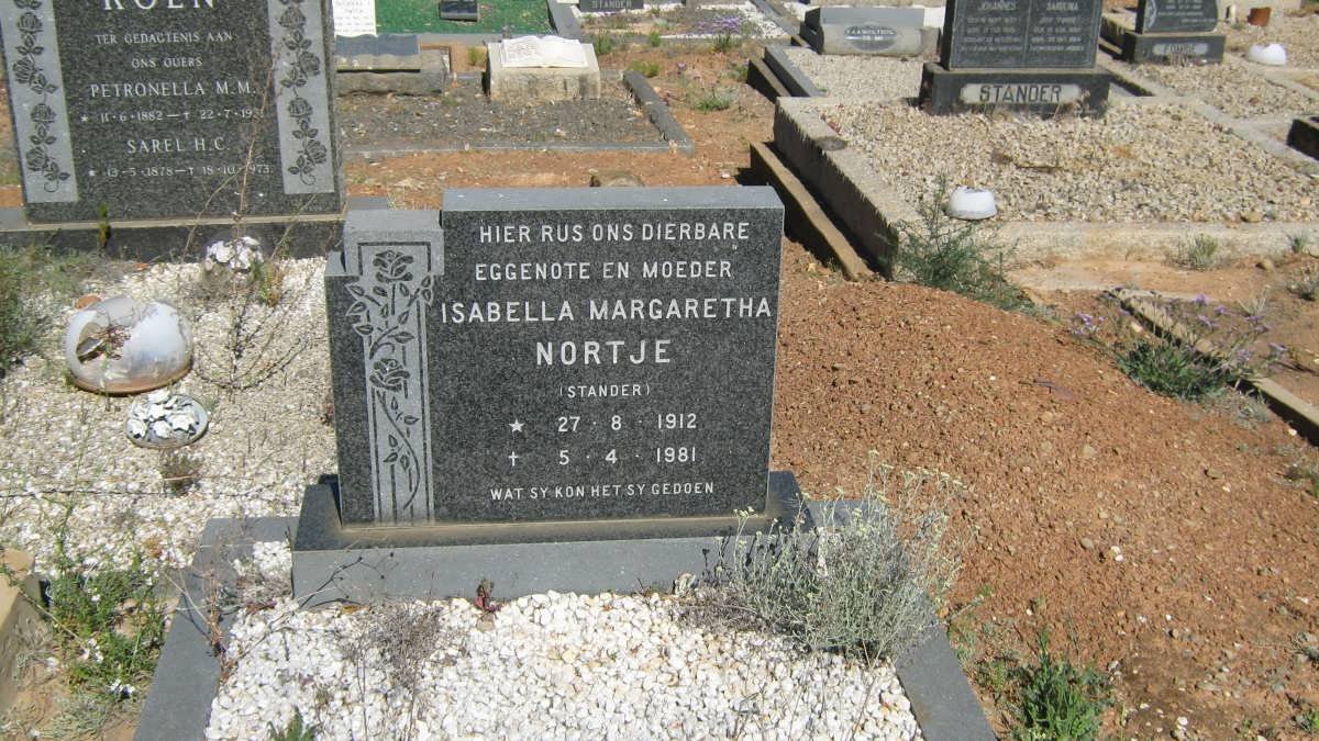 NORTJE Isabella Margaretha nee STANDER 1912-1981