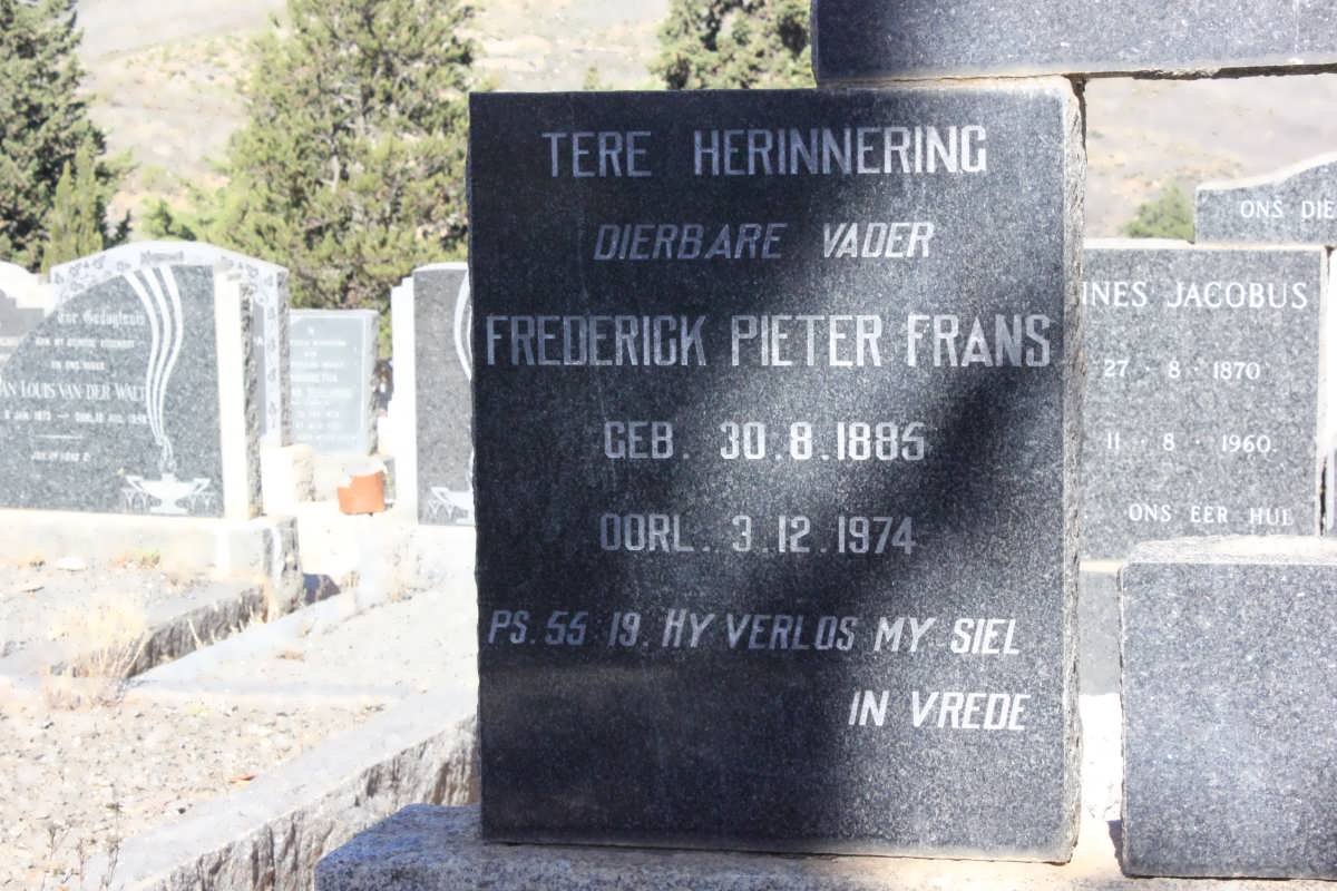 PFISTER Frederick Pieter Frans 1885-1974 &amp; Magdalena Hendria BERGH 1883-1965