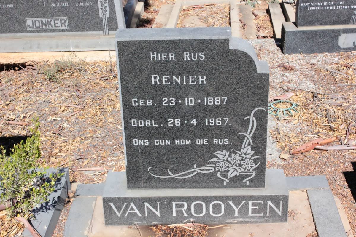 ROOYEN Renier, van 1887-1967
