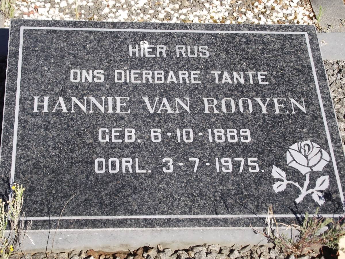 ROOYEN Hannie, van 1889-1975