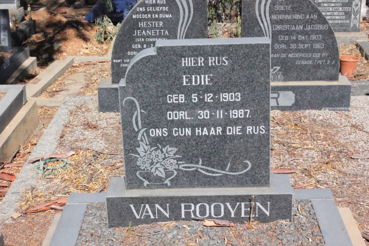 ROOYEN Edie, van 1903-1987
