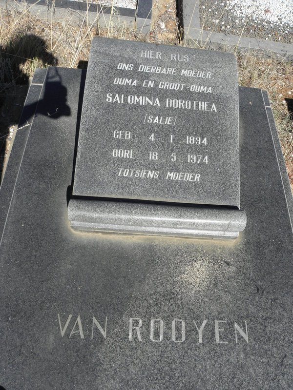 ROOYEN Salomina Dorothea, van 1894-1974