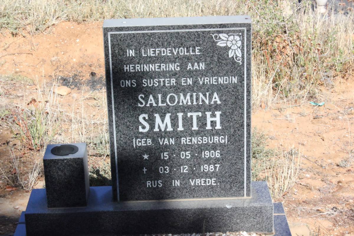 SMITH Salomina nee van RENSBURG 1906-1987