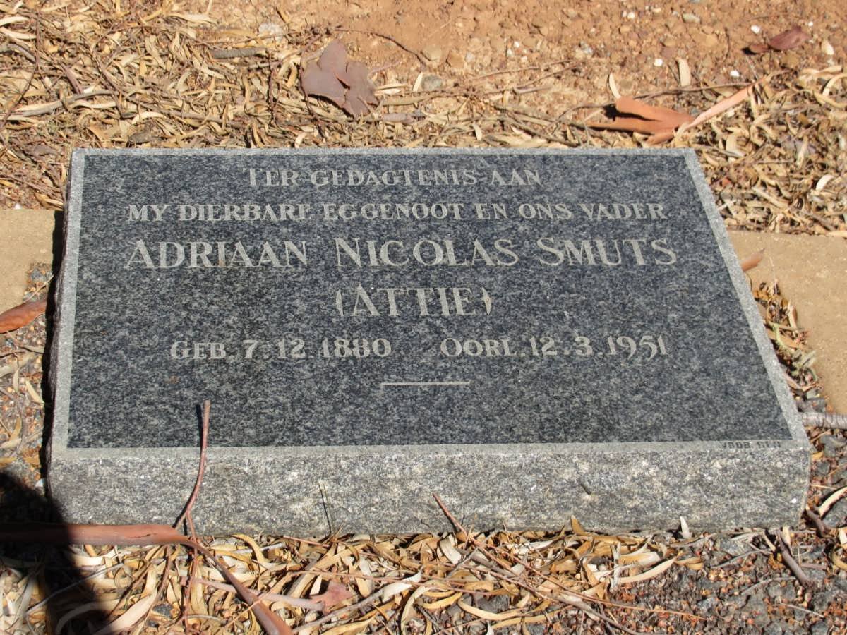 SMUTS Adriaan Nicolas 1880-1951